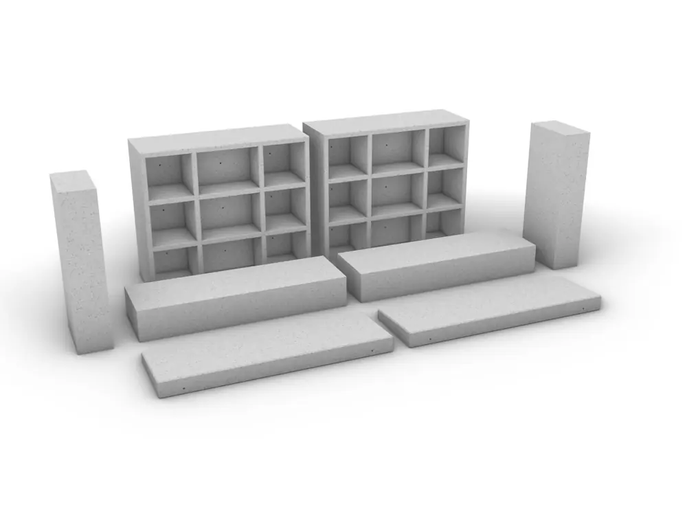 Vyhotovení prefa betonového kolumbária - systém