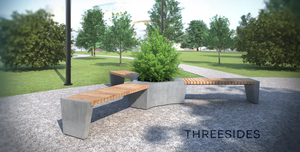 Vizualizace Lavička Threesides